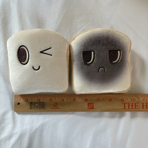 Plush Toaster Removable Happy Sad Toast & Masked Owl Gatcha Clawcade Edition 9” - Picture 14 of 15